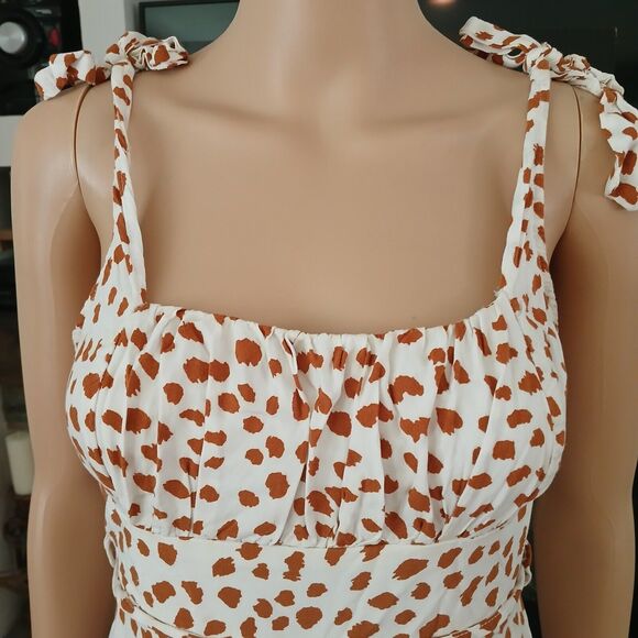 Women's Small Romper Jumper One Piece Summer Shorts String Straps Animal Print - Picture 6 of 16